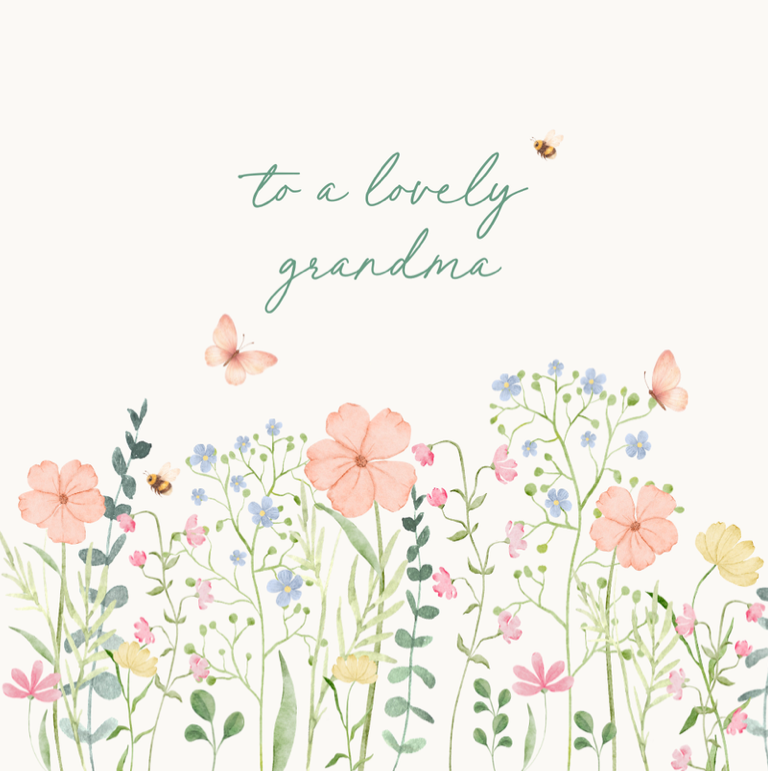 Petimo - Wild Garden Floral Meadow Lovely Grandma Card