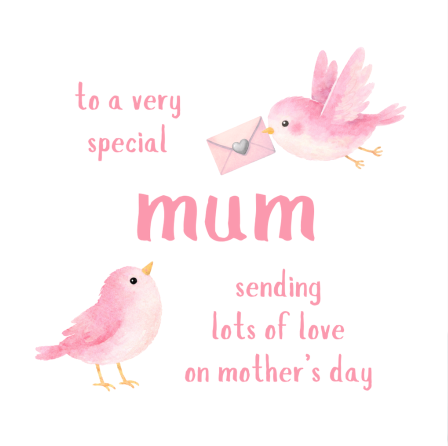 Petimo - Sweet Hearts Special Mum Pink Birds Mother's Day Card - More Than Just a Gift | Narborough Hall