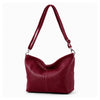 Italian Leather Shoulder Bag - Wine