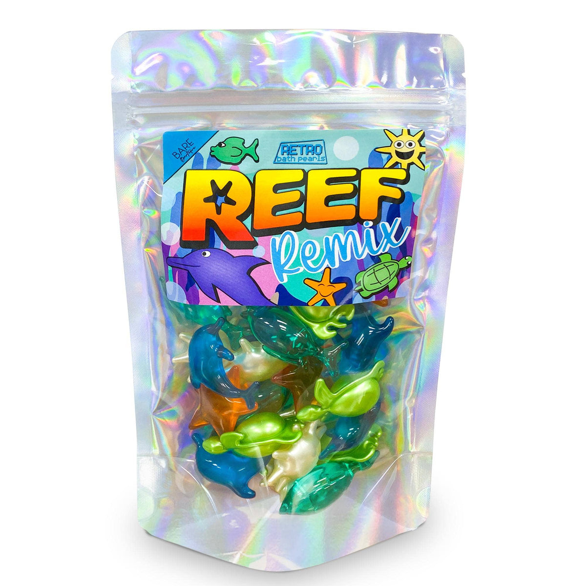 Bare Boutique - Retro Bath Pearls - Reef Remix. 30 Pack Ocean Themed Pearls
