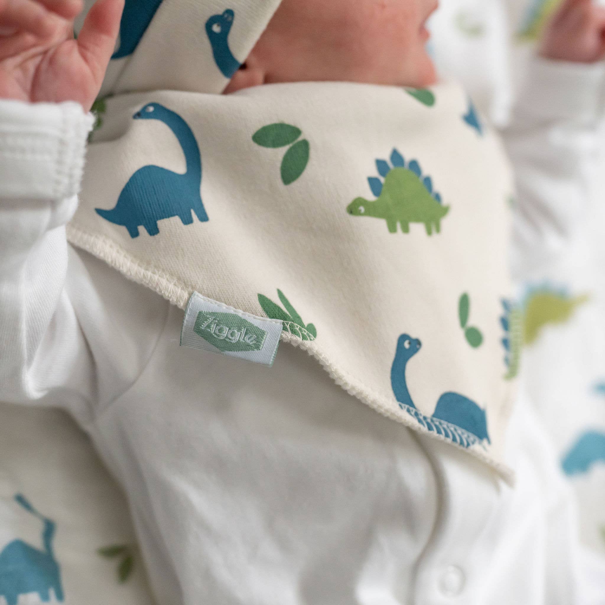 Ziggle Baby - Dino print bib