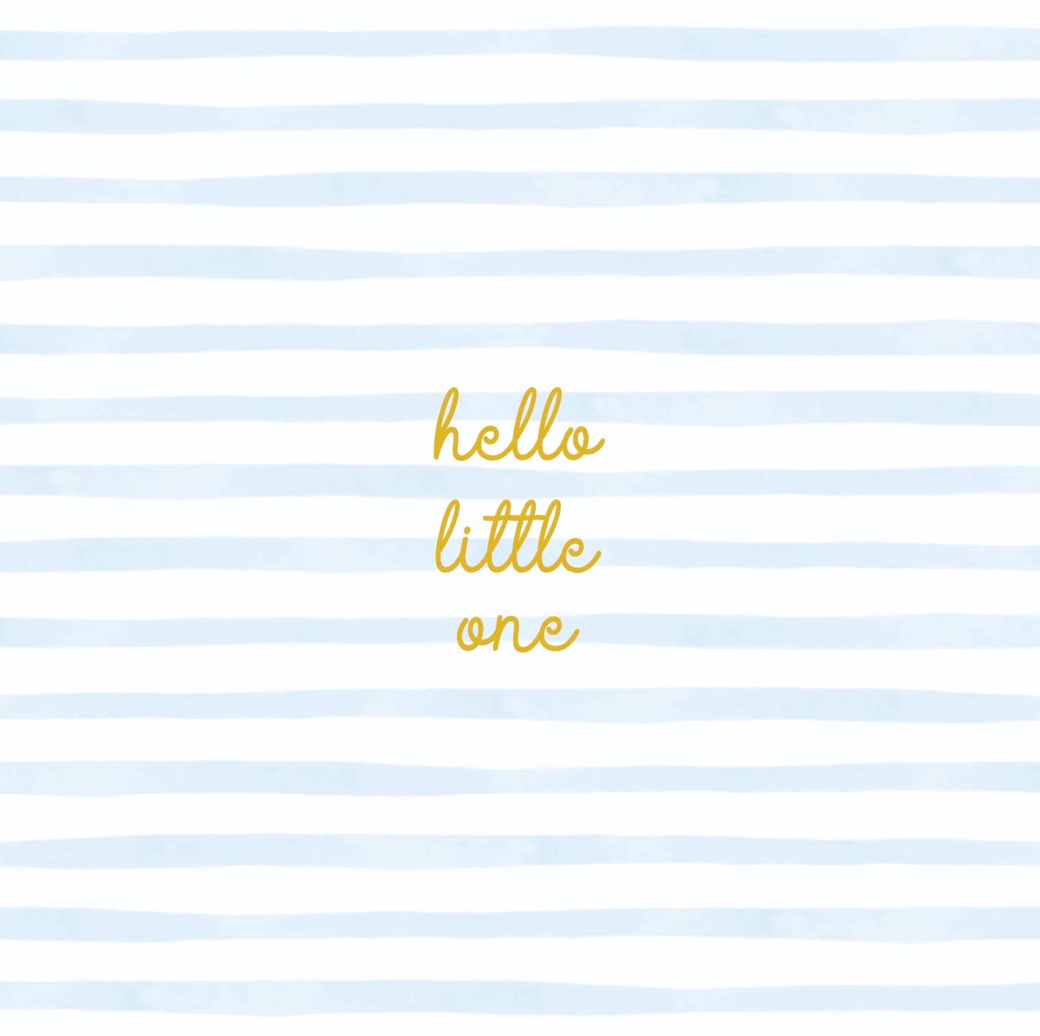 Petimo - Beauregarde Hello Little One Blue Stripes New Baby Boy Card