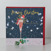 Belly Button Designs - Special Sister Champagne Flute Christmas Card