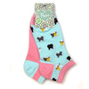 POM Pink and Baby Blue Cat Socks 2 Pair Pack