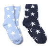 POM Navy & Baby Blue Star Socks 2 Pack