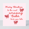 Petimo - Beauregarde Amazing Sister Bows Merry Christmas Card