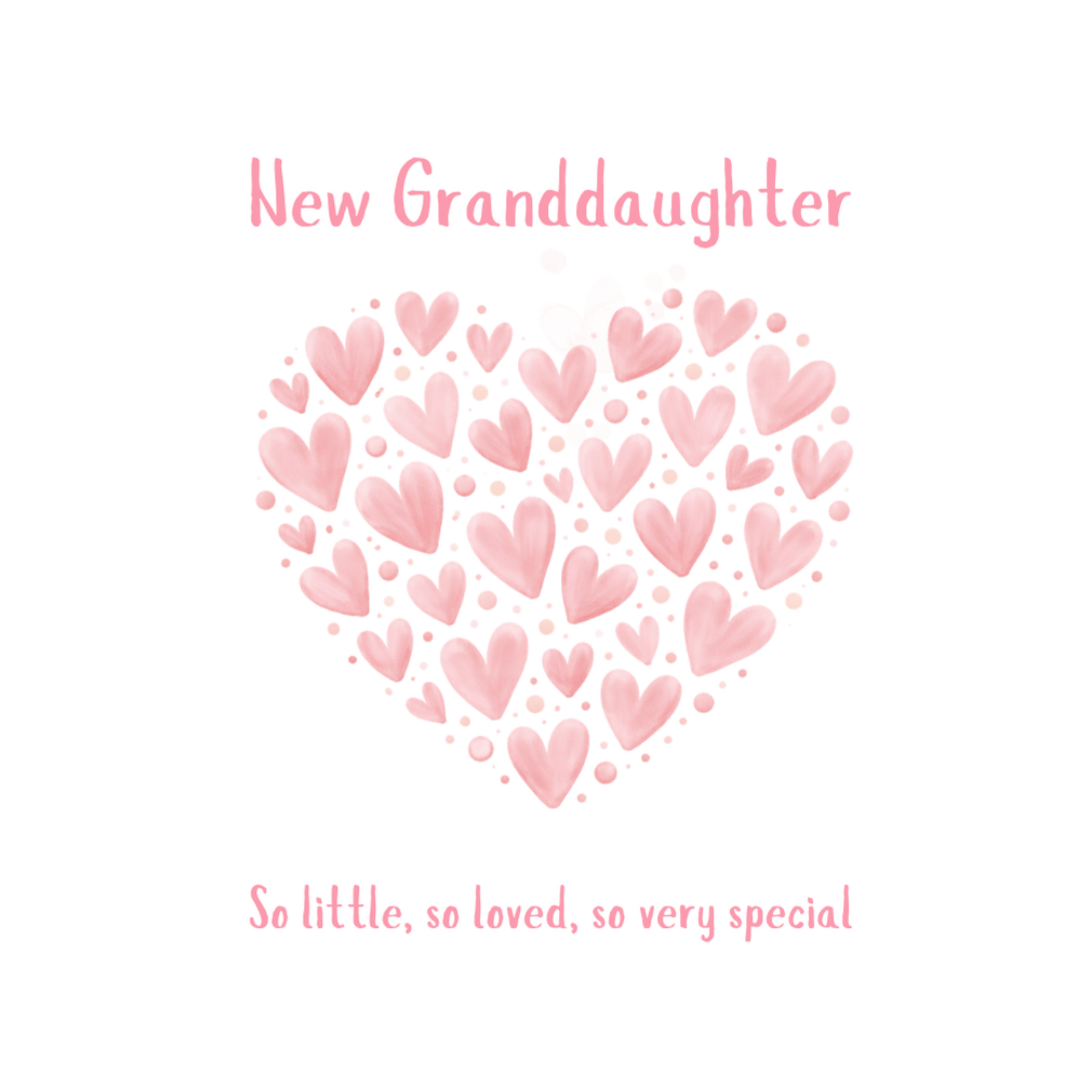 Petimo - New Granddaughter Sweet Hearts New Baby Girl Card