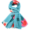 Duck Egg Large Flower Scarf