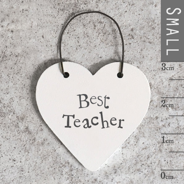 Little heart Best Teacher Sign