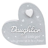 Daughter Heart Mantel Plaque