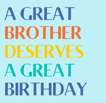 Petimo - Bright Stripes Brother Great Birthday Funny Blue Card - More Than Just a Gift | Narborough Hall
