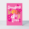 Rachel Ellen Designs - Checkmate - Sending Birthday Love/Pink Hearts