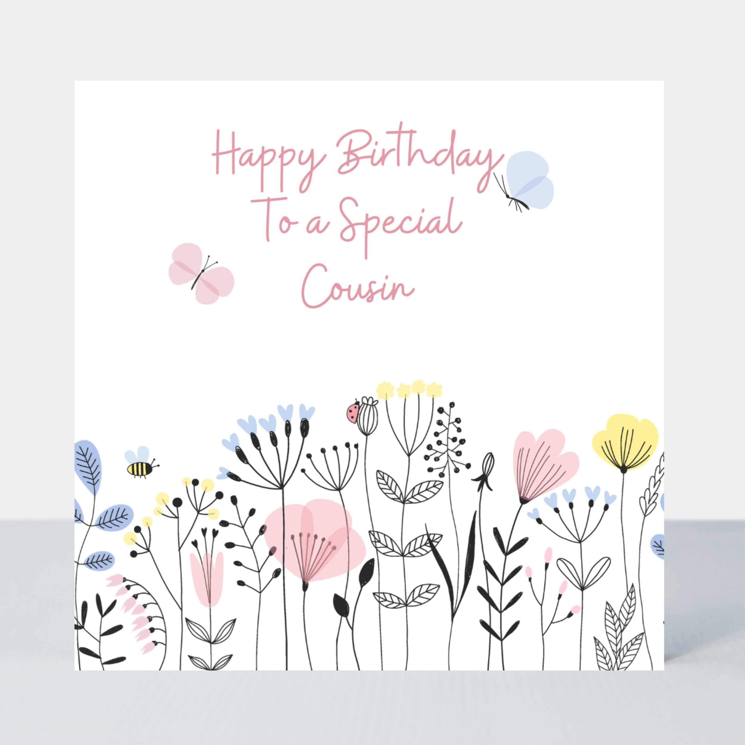 Petimo - Olita Happy Birthday Cousin Floral Meadow Card