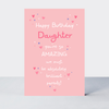 Petimo - Nice One Daughter Funny Pink Birthday Card