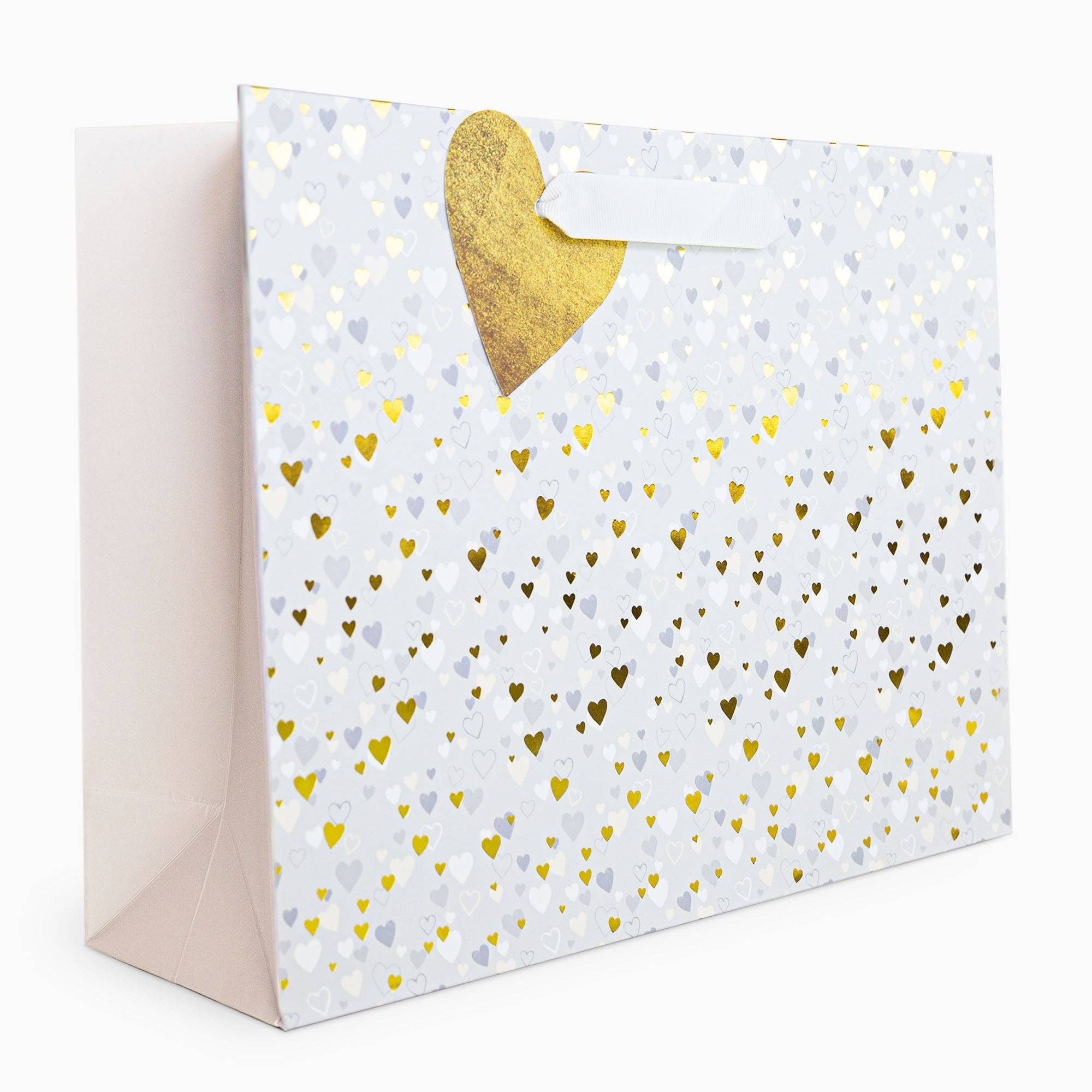 Whistlefish - Tiny Hearts Gold Medium Gift Bag