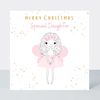 Petimo - Sugar Plum Merry Christmas Special Daughter Fairy Pink Card