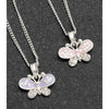 Girls Glitter Sparkle Butterfly Silver Plated