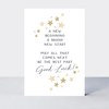 Studio New Beginning New Start Foil Stars Good Luck Card