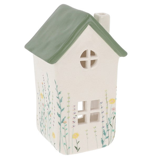 Meadow House Tealight Holder - Small Teal