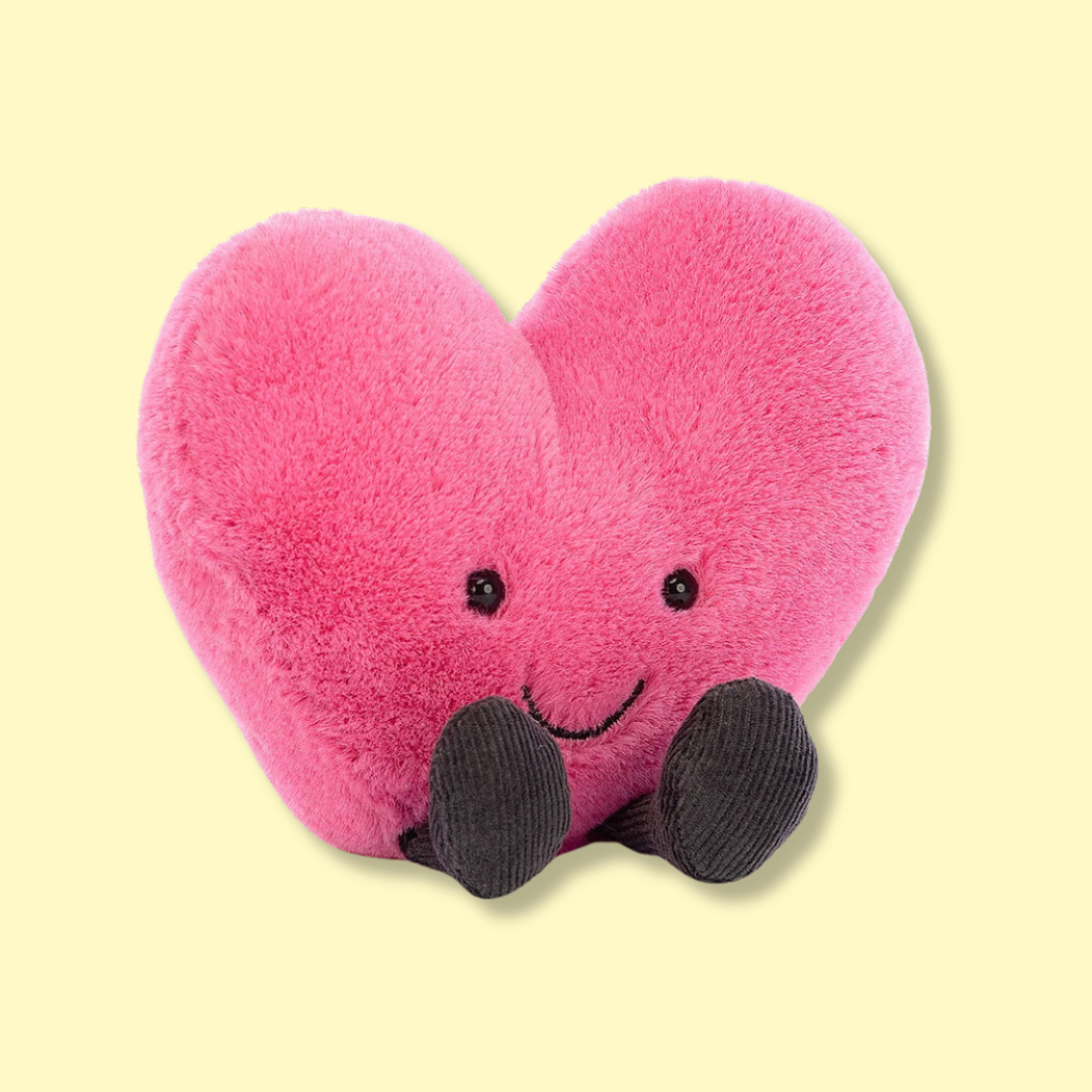 Jellycat Amuseable Hot Pink Heart Small