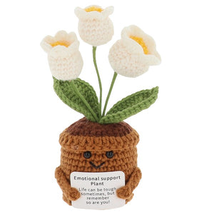 Crochet Smiley Bloom in Flower Pot