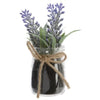 Glass Potted Faux Lavender