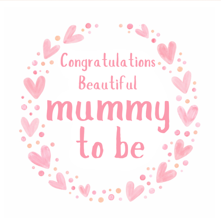 Petimo - Sweet Hearts Congratulations Beautiful Mummy To Be Card