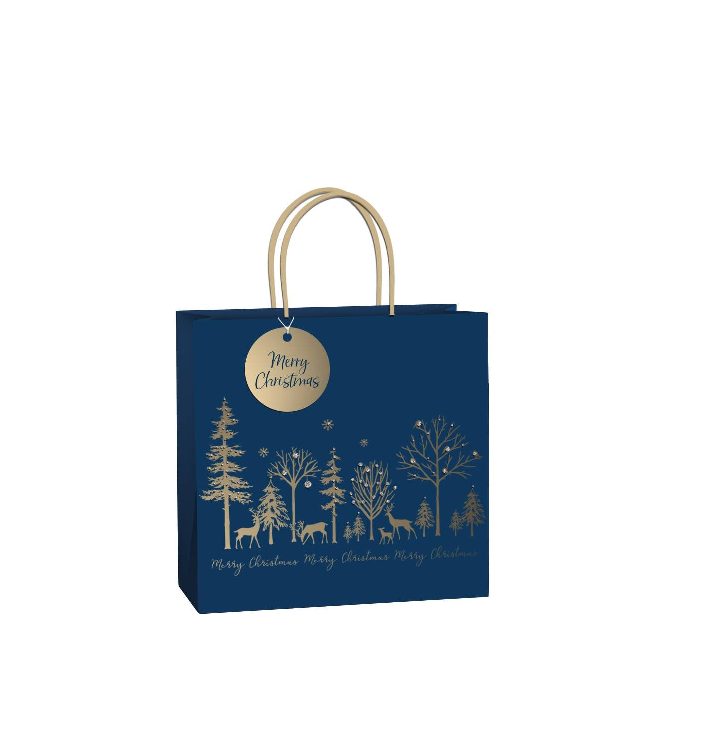 The Unique Paper Company - Christmas Luxe Gold Gift Bags: Large