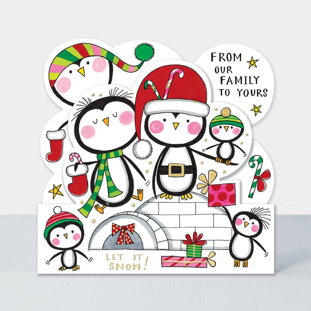 Rachel Ellen Designs - Christmas Side by Side - Our Family To Yours/Penguins