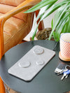 Steepletone UK Ltd - 3 in 1 Wireless Charging Pad PU Leather: Grey
