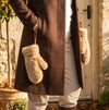 Loxley Lane Caramel Faux Teddy Fur Mittens with Detachable Strap