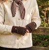 Loxley Lane Chocolate Knitted Gloves Multi-Way
