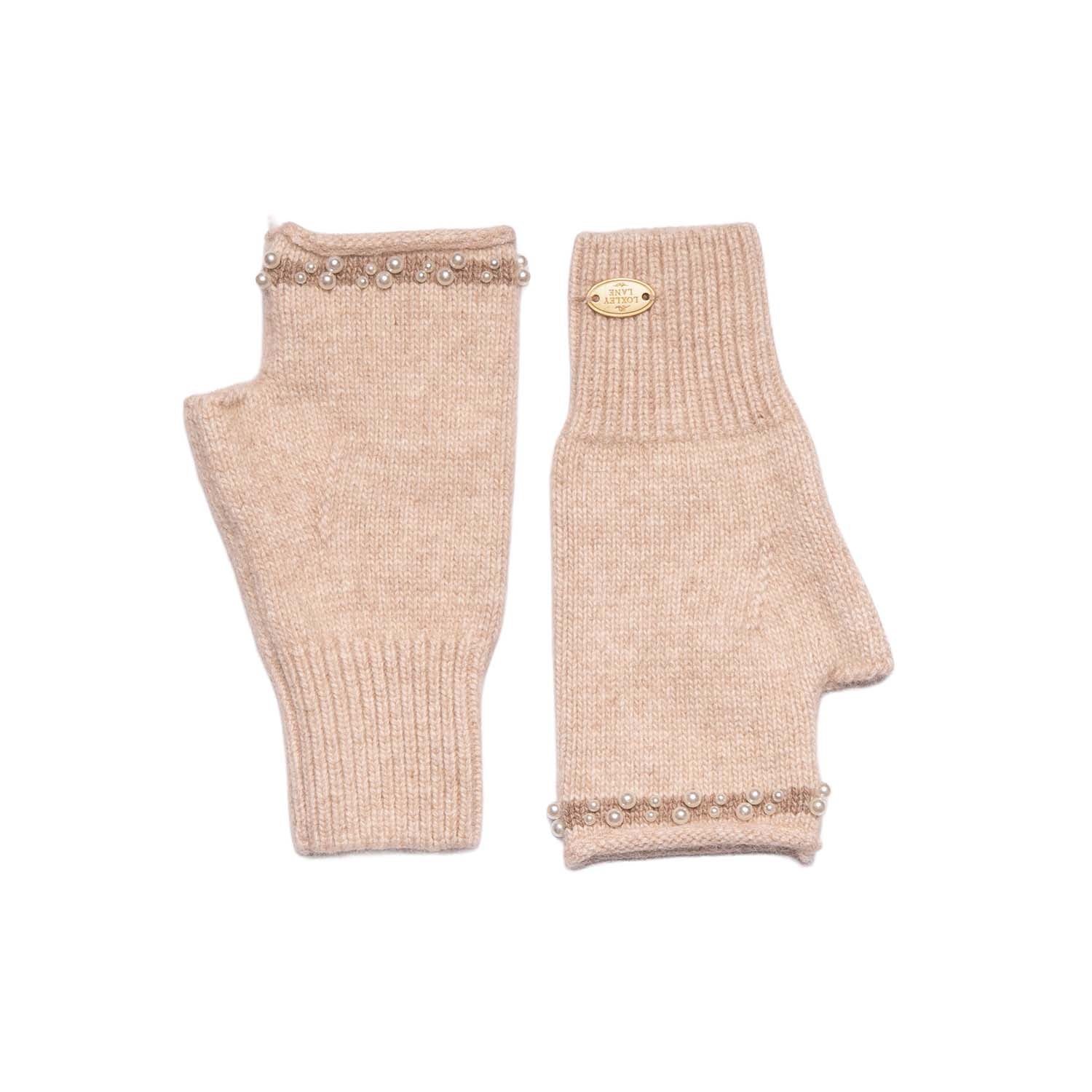 Loxley Lane Cream Luxury Gloves Pearl Detail