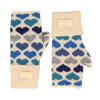 Zelly Fingerless Gloves Hearts Blue