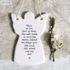 East of India Porcelain Hanging Angel - Those we Love Don't go away