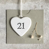 East of India Porcelain Heart - 21