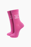 Sock Talk Let's Go Girls Combed Cotton Glitter Socks in Hot Pink