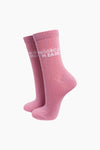 Sock Talk Prosecco Please Combed Cotton Glitter Socks in Pink
