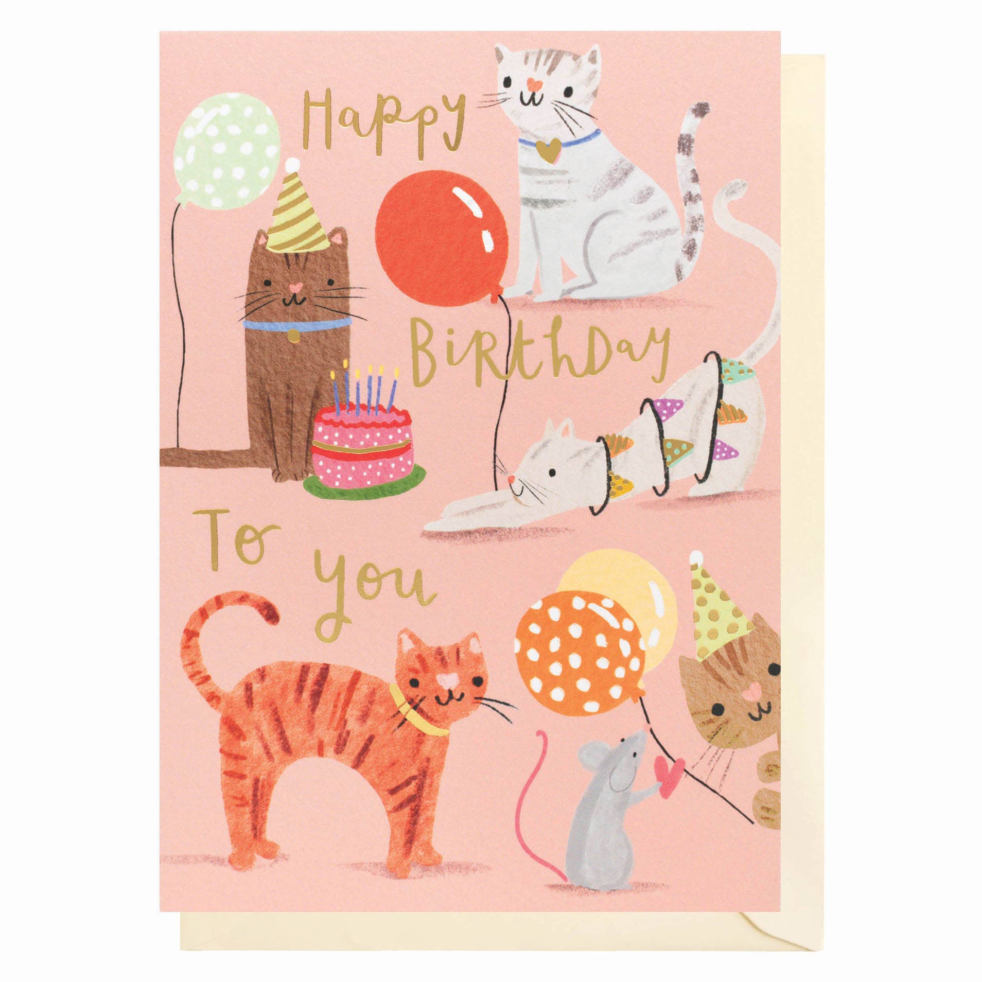 Louise Tiler - Birthday Cats Card
