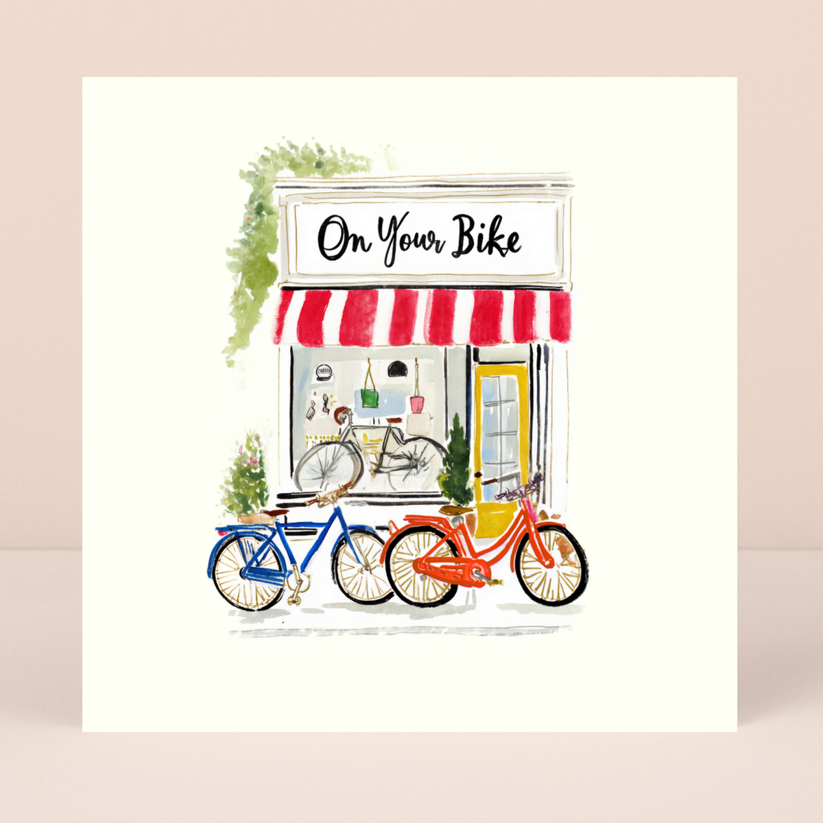 Petimo - On Your Bike Shop Up Your Street Blank Card
