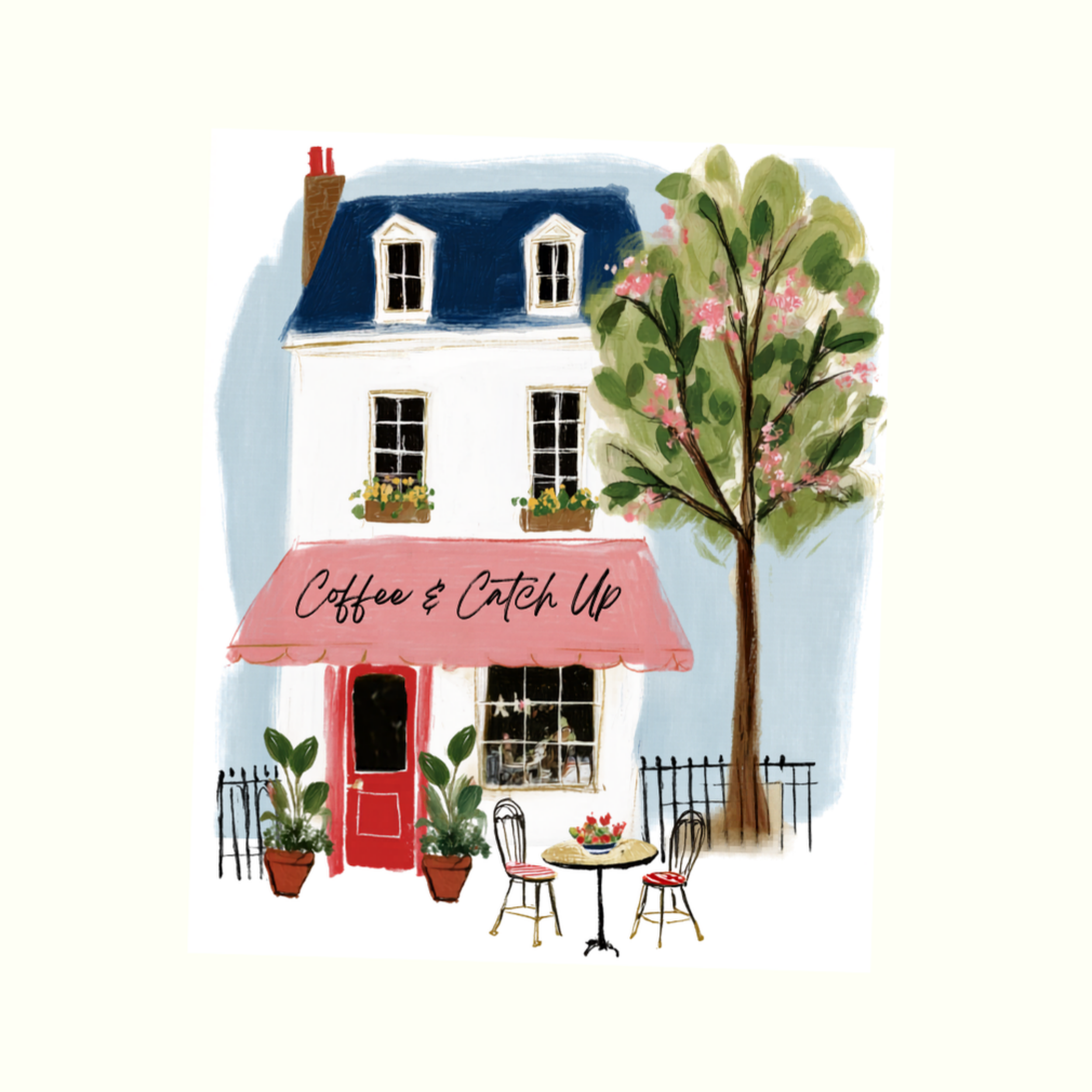 Petimo - Coffee & Catch-Up Up Your Street Blank Card