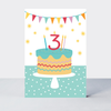 Petimo - Make A Wish Age Three Birthday Cake Card Gender Neutral