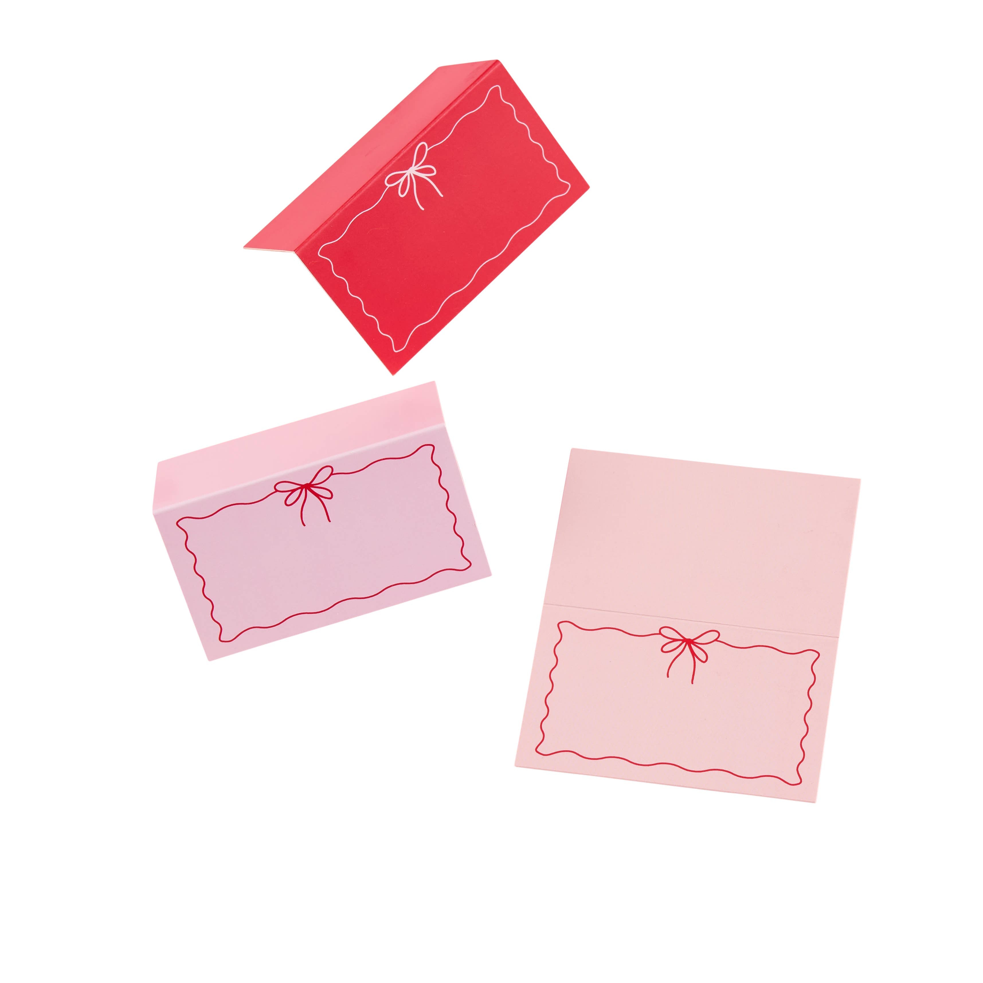 Hootyballoo by Club Green - Bow Pink & Red Place Cards - Pack of 12