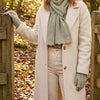 Loxley Lane Green Gloves Scalloped Edge Fingerless