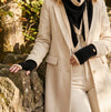 Loxley Lane Black Gloves Border Detail Fingerless