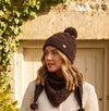 Loxley Lane Chocolate Pom-Pom Knitted