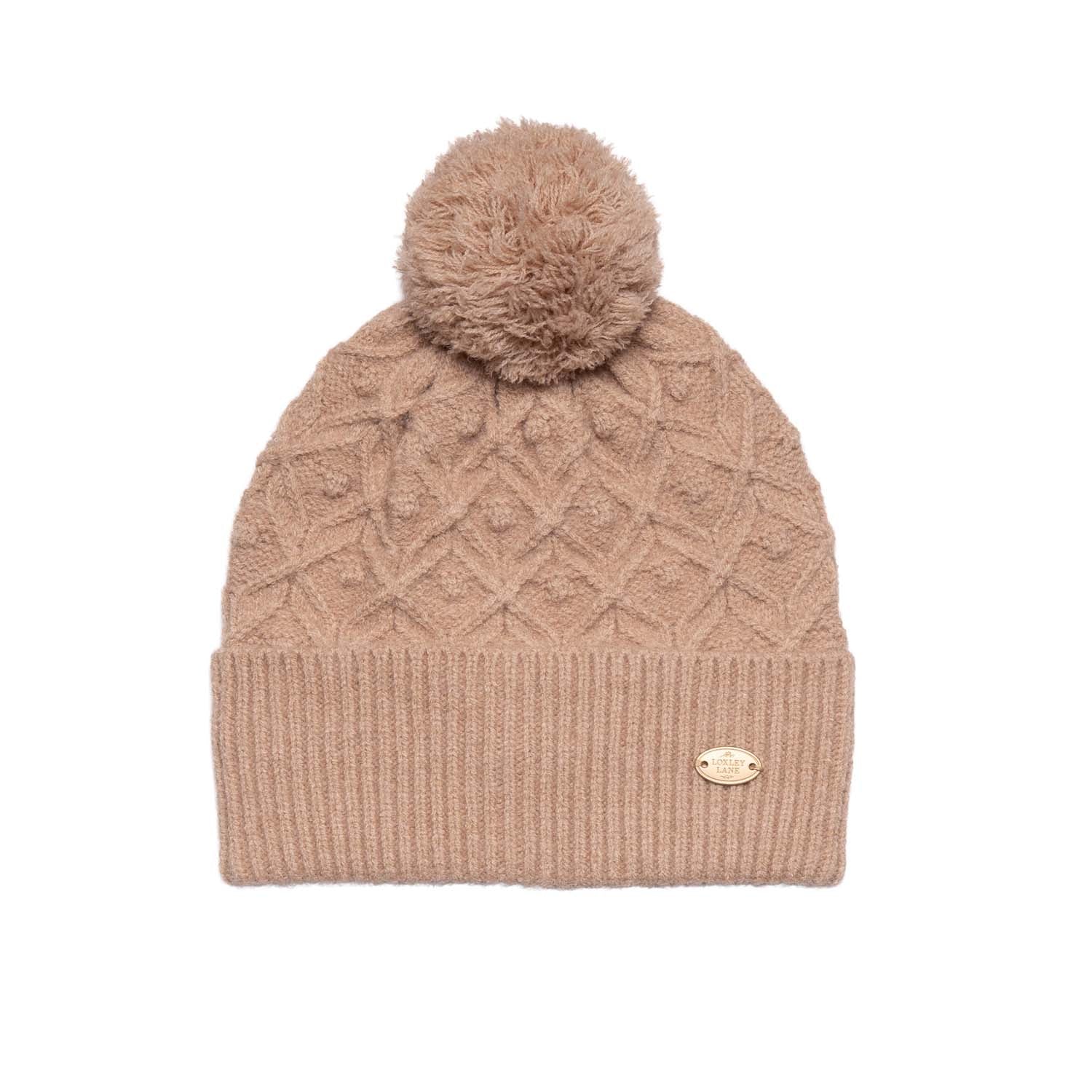 Loxley Lane Caramel Pom-Pom Knitted