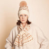 Zelly Pom Pom Hat Hearts Taupe