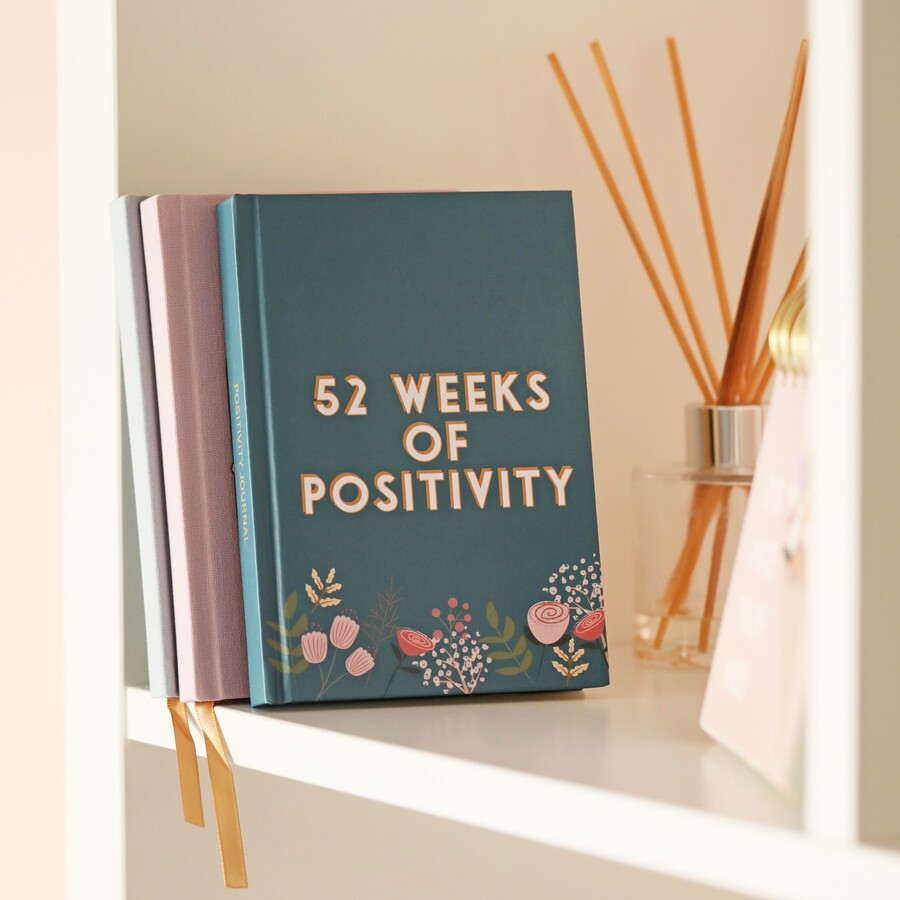 Lisa Angel Teal Floral 52 Weeks of Positivity Diary