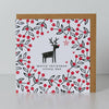 Belly Button Designs - Lovely Dad Red Berries & Reindeer Christmas Card